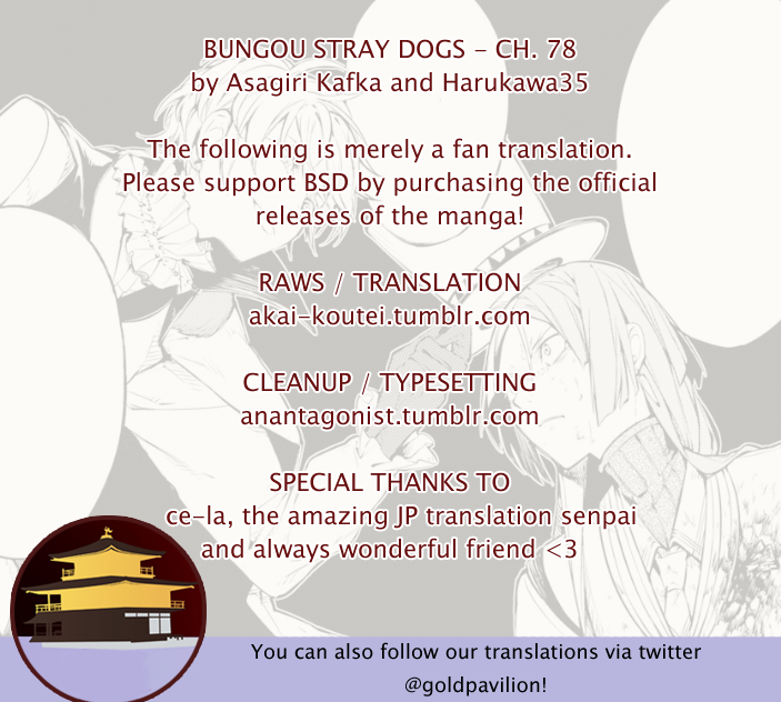 Bungou Stray Dogs, Chapter 78 image 01